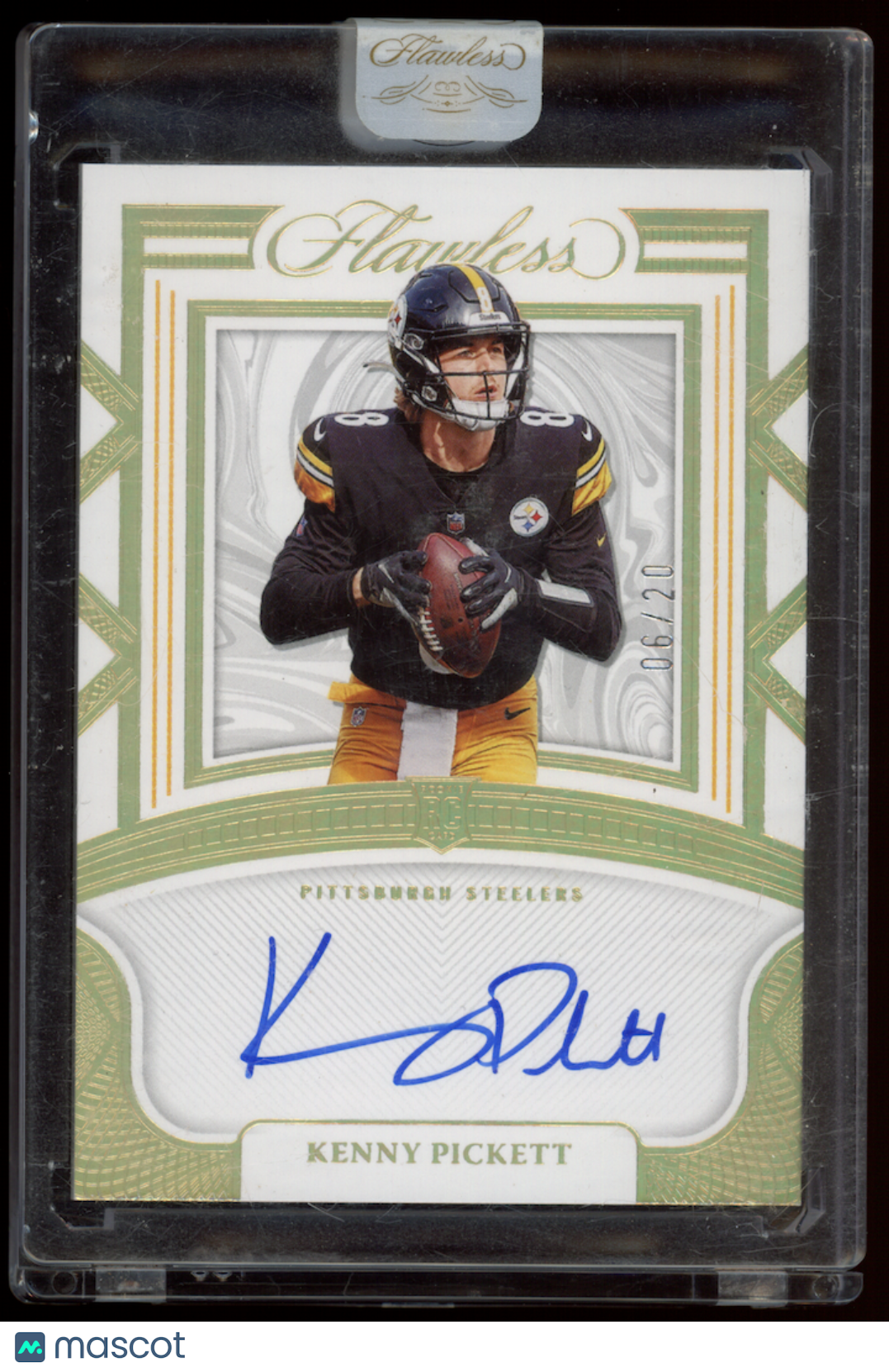KENNY PICKETT 2022 Panini Flawless Rookie Auto Gold /20 #RSS-KP Steelers