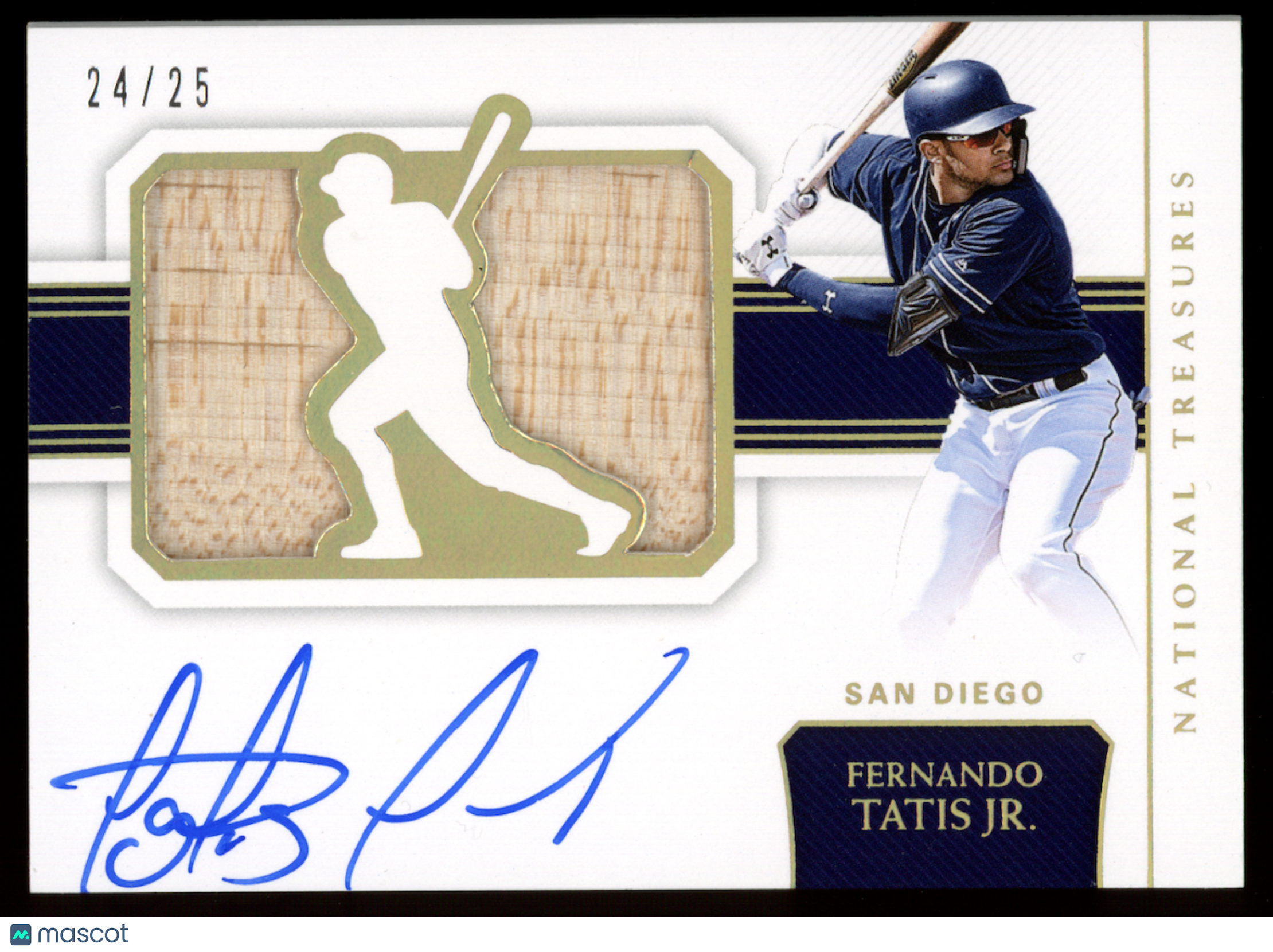 FERNANDO TATIS JR. 2018 Panini National Treasures Patch Auto /25 #SJ-FTJ Padres