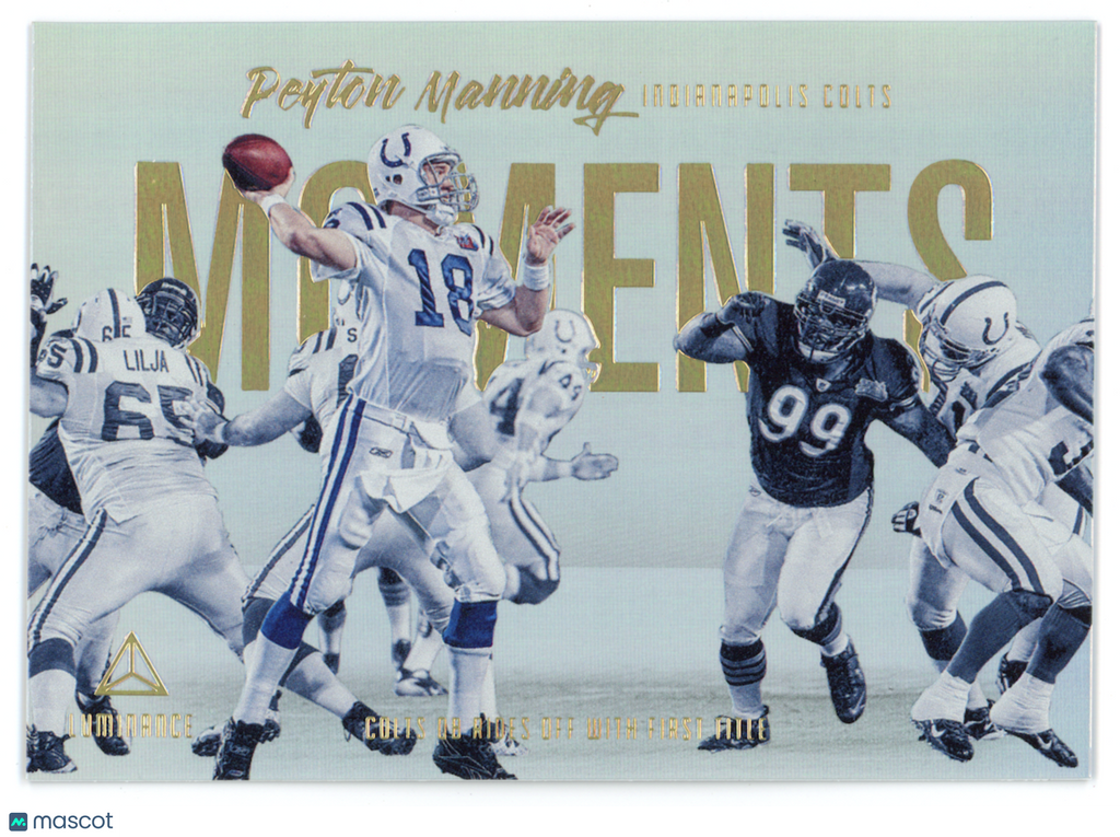 PEYTON MANNING 2020 Panini Luminance Moments Case Hit SSP #M10 Colts