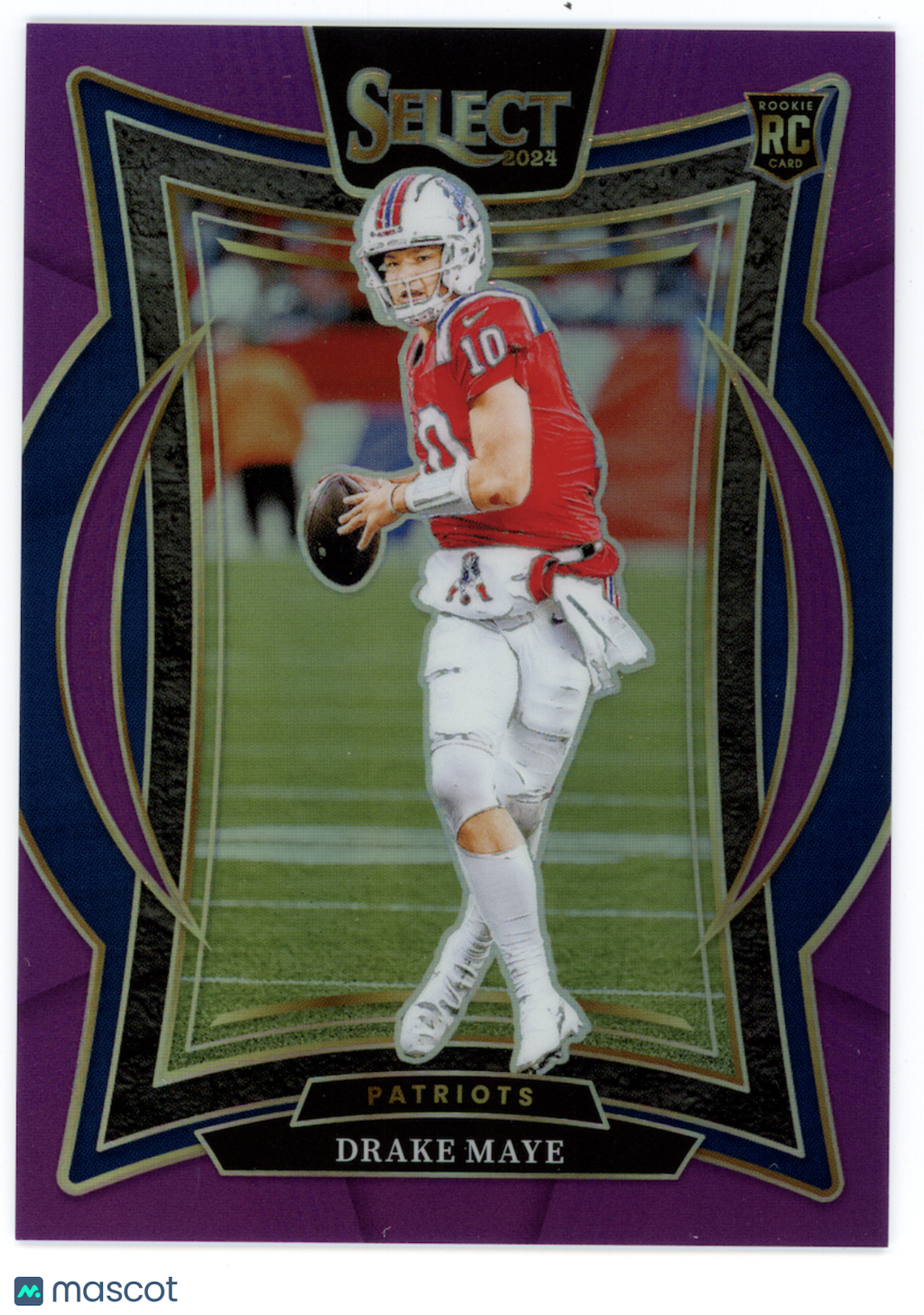 DRAKE MAYE 2025 Panini Select Concourse Rookie Purple Prizm /75 #27 Patriots