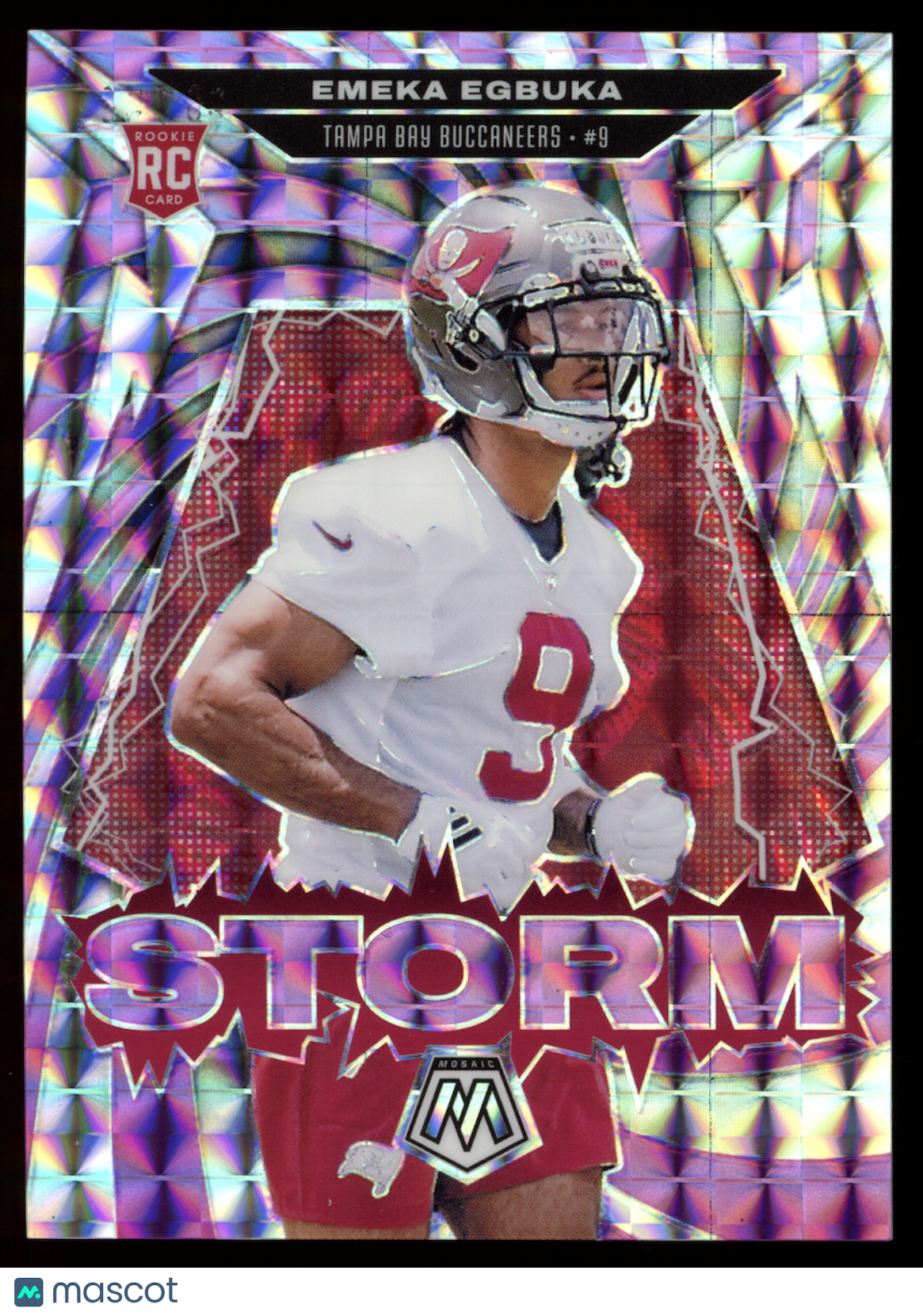 EMEKA EGBUKA 2025 Panini Mosaic Storm Rookie Purple Prizm /49 #5 Buccaneers