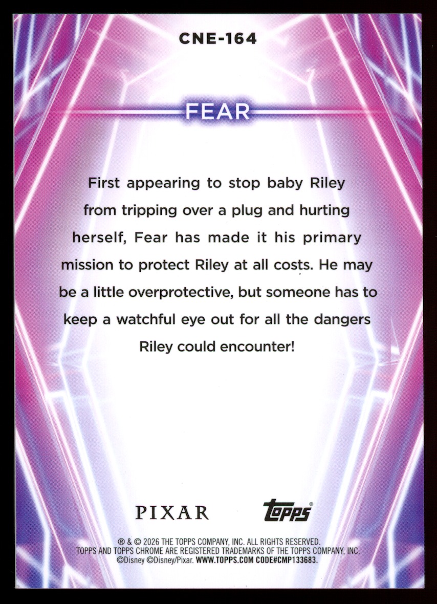 FEAR 2026 Topps Disney Neon Chrome Black Speckle Refractor /10 #CNE-164