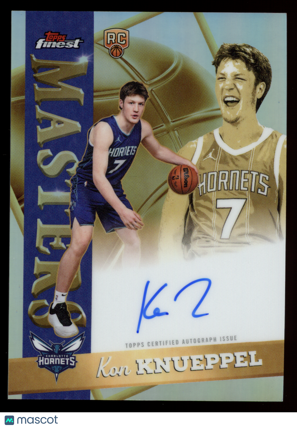 KON KNUEPPEL 2025-26 Topps Finest Masters Rookie Refractor Auto #MA-KK Hornets