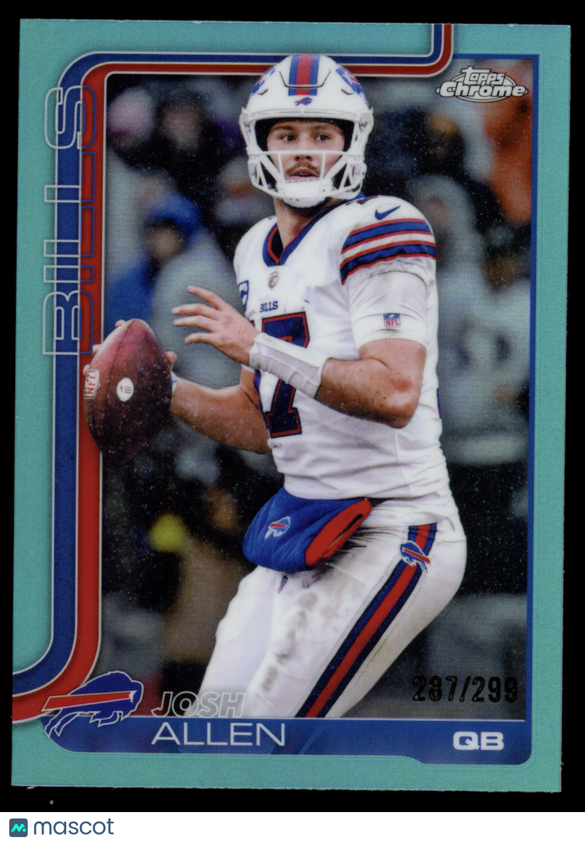 JOSH ALLEN 2025 Topps Chrome Teal Refractor /299 #34 Bills