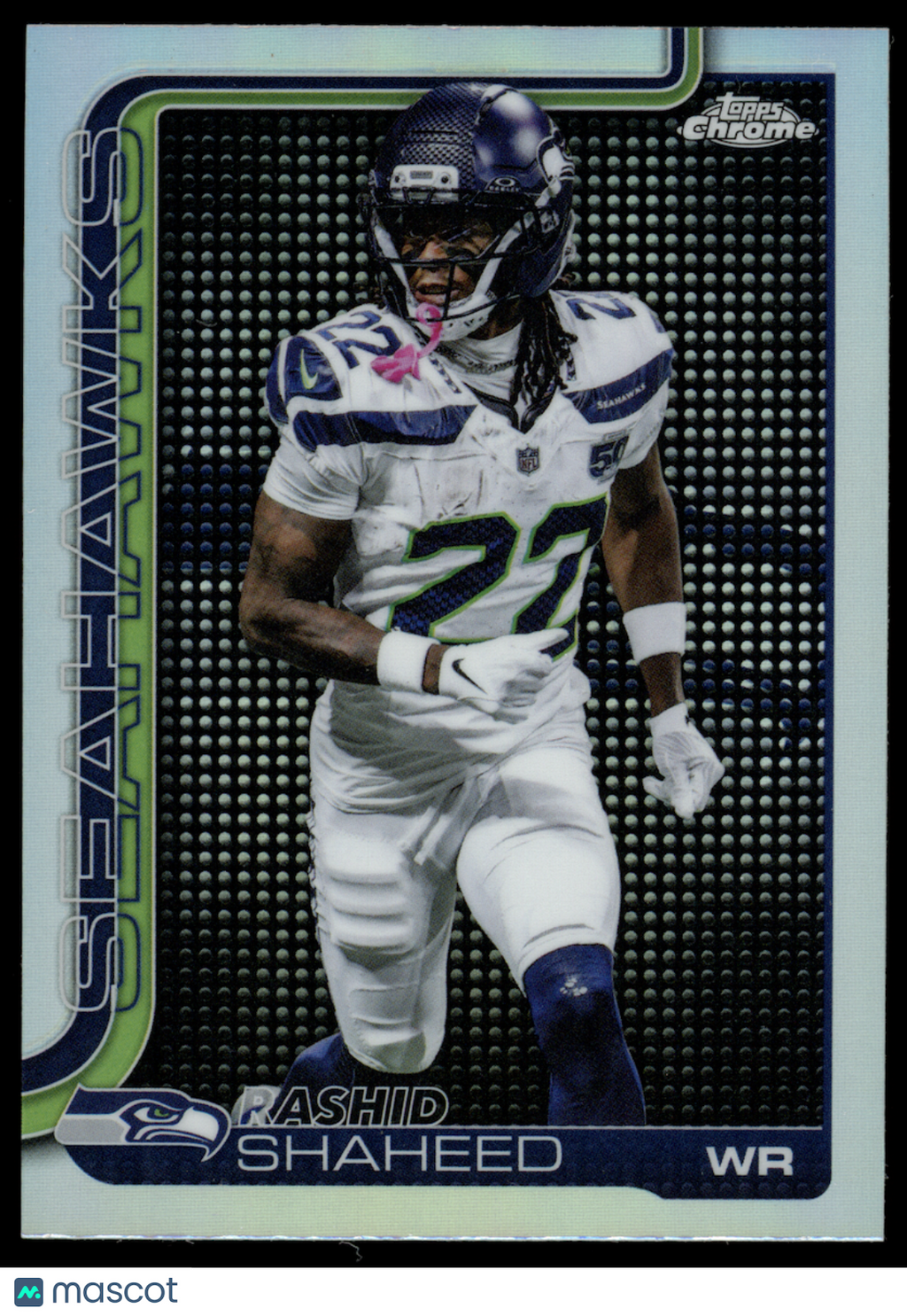 RASHID SHAHEED 2025 Topps Chrome Lightboard Logo Refractor SSP #218 Seahawks