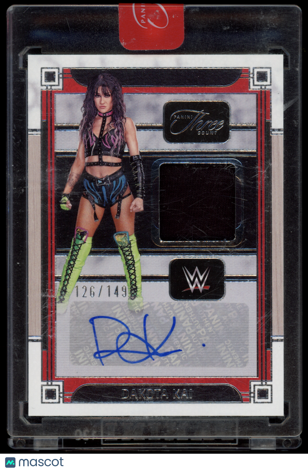 DAKOTA KAI 2024 Panini Three Count WWE Material Patch Auto /149 #MA-DKI