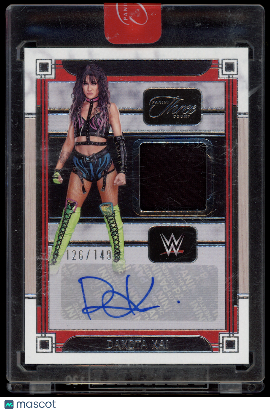 DAKOTA KAI 2024 Panini Three Count WWE Material Patch Auto /149 #MA-DKI