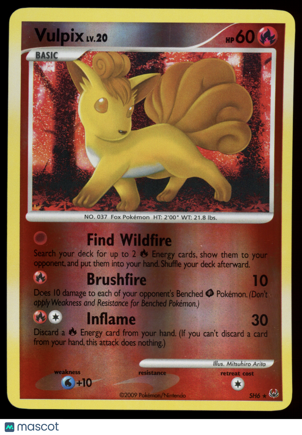 VULPIX 2009 Pokemon Platinum Shiny Reverse Holo Foil Rare #SH6