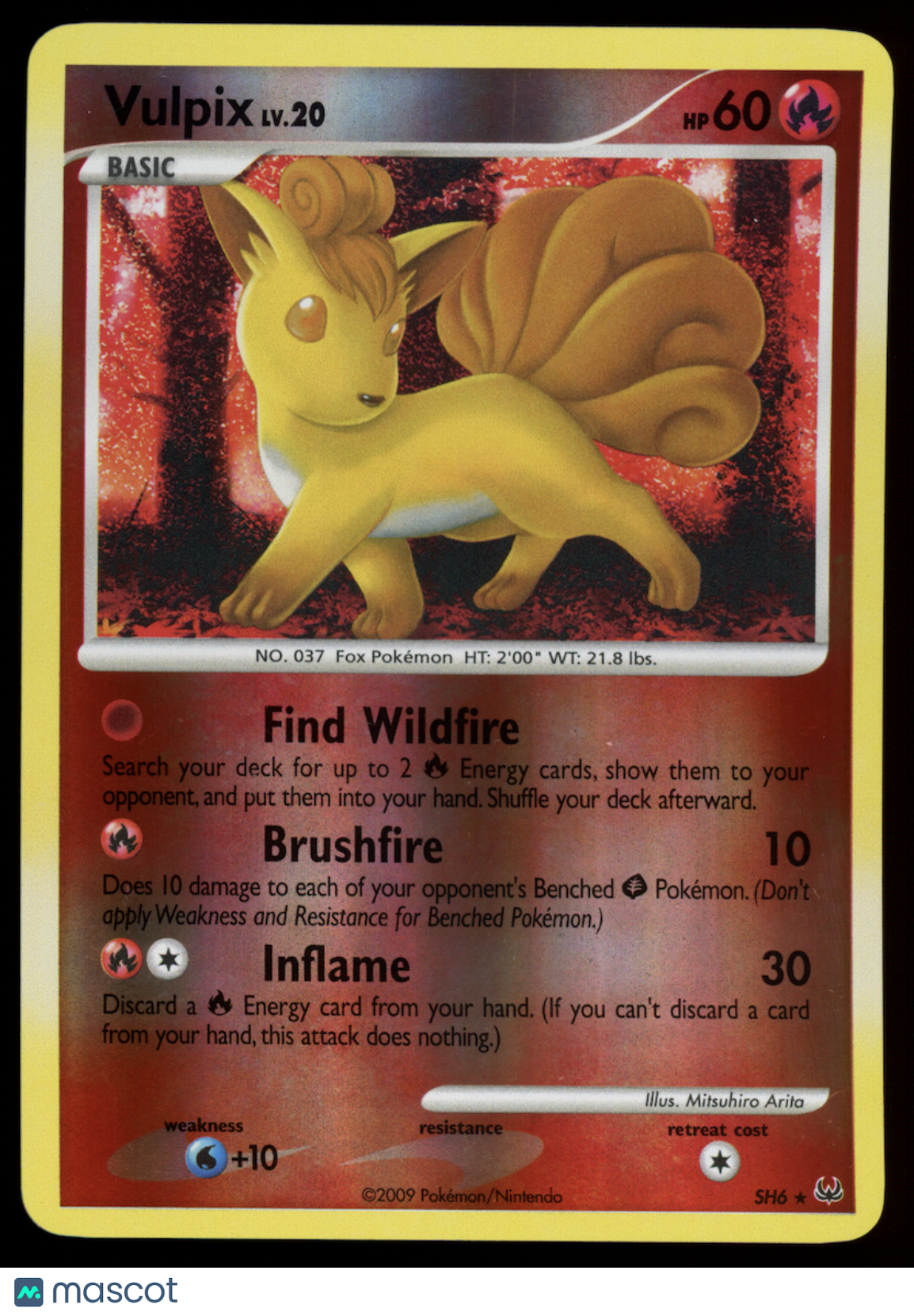 VULPIX 2009 Pokemon Platinum Shiny Reverse Holo Foil Rare #SH6