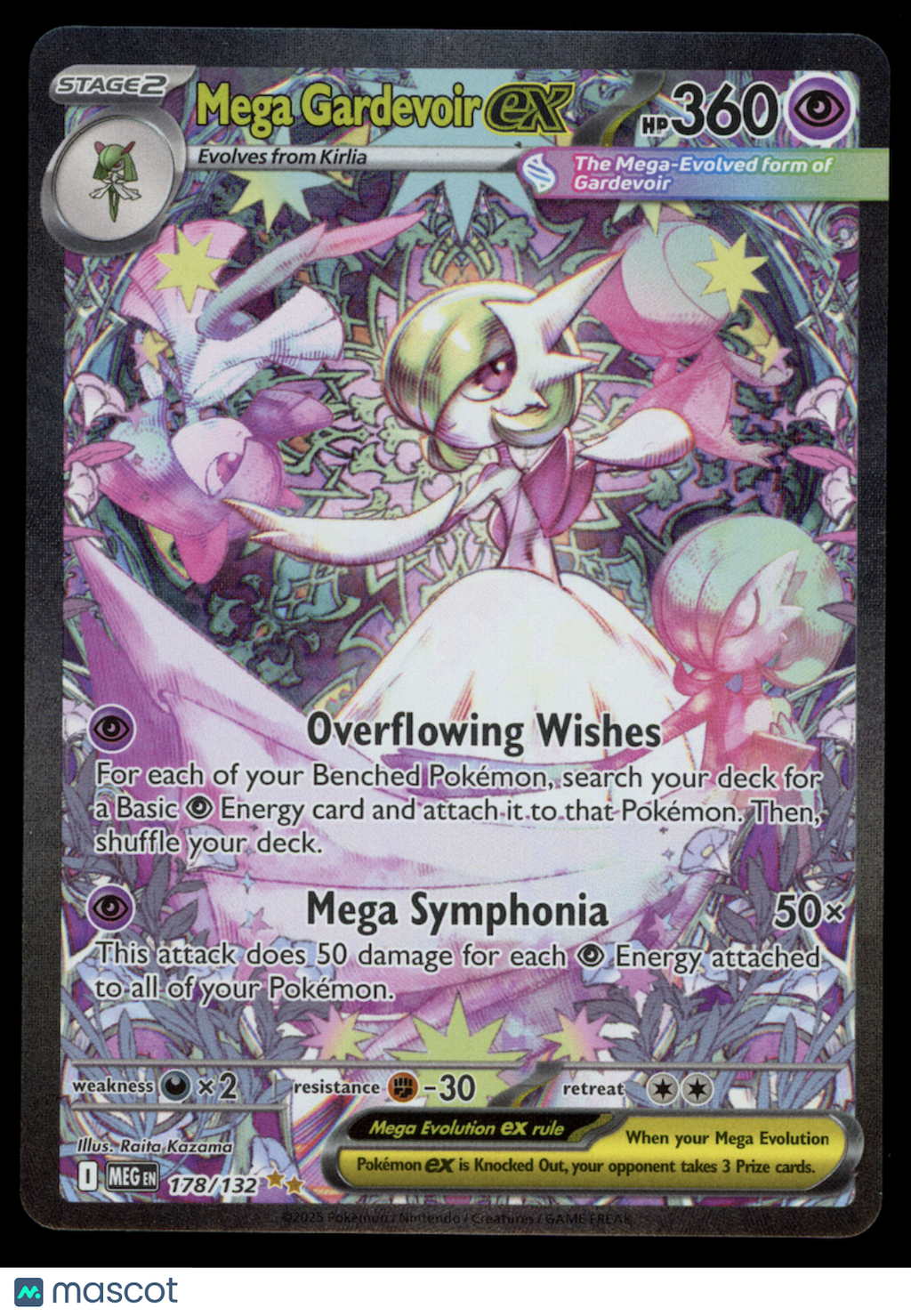 MEGA GARDEVOIR EX Pokemon Mega Evolution #178 Special Illustration Rare