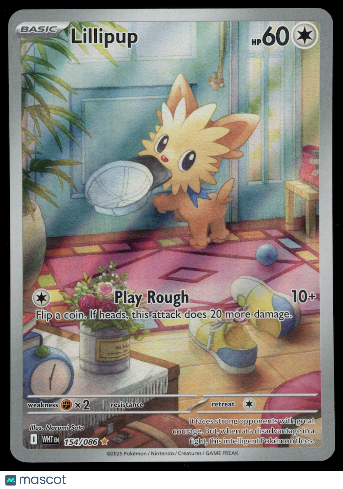 LILLIPUP Pokemon Scarlet & Violet White Flare #154 Illustration Rare