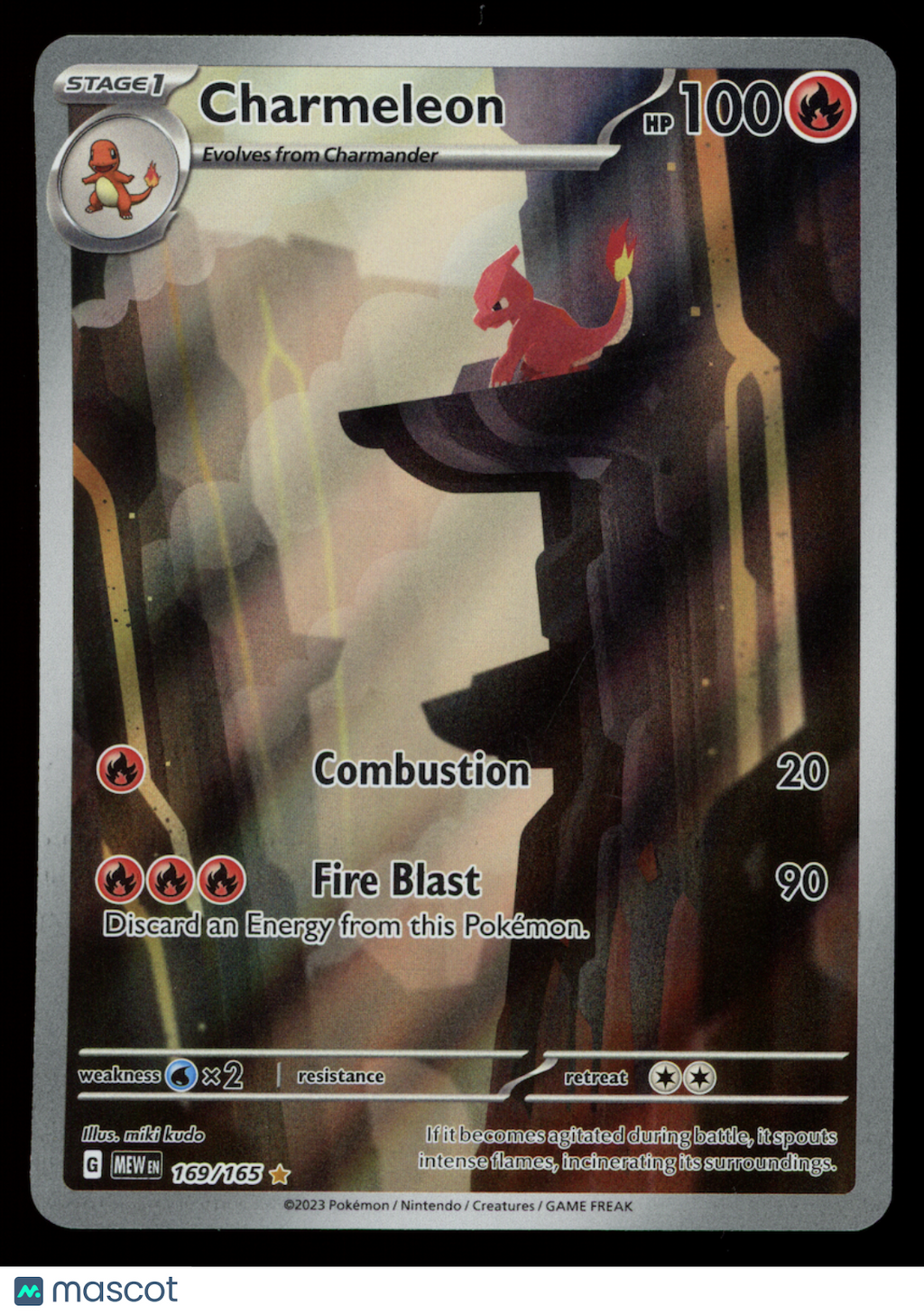 CHARMELEON 2023 Pokemon Scarlet & Violet MEW 151 #169 Illustration Rare