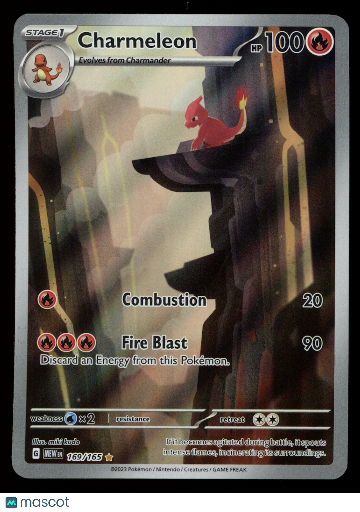 CHARMELEON 2023 Pokemon Scarlet & Violet MEW 151 #169 Illustration Rare