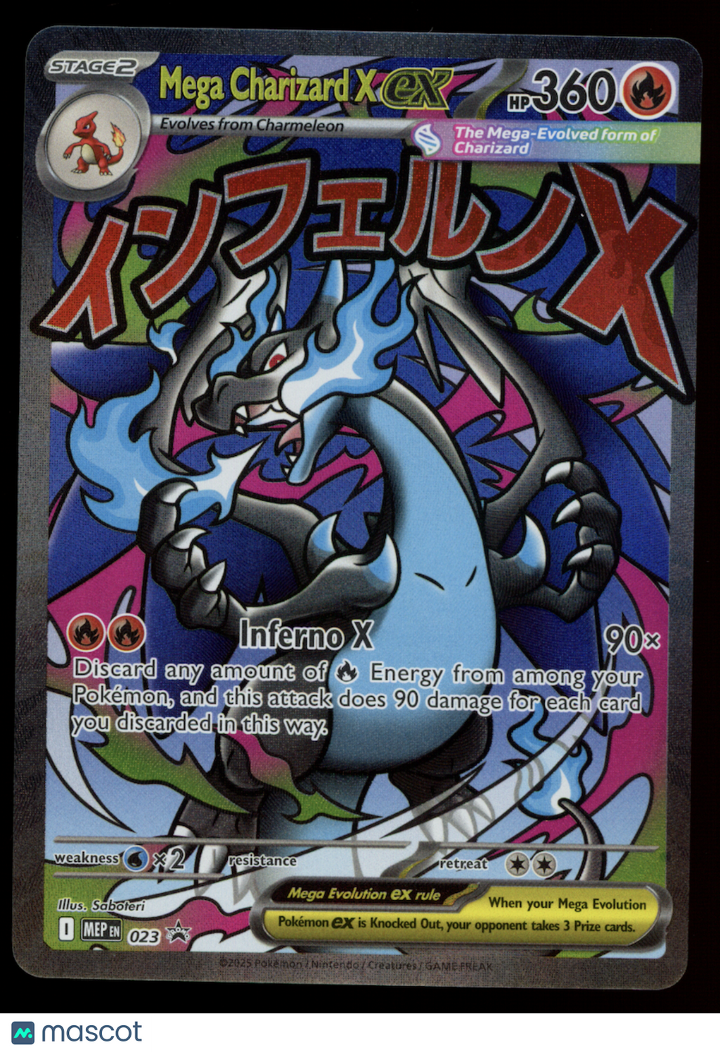 MEGA CHARIZARD X EX Pokemon Mega Evolution Black Star Promo #023