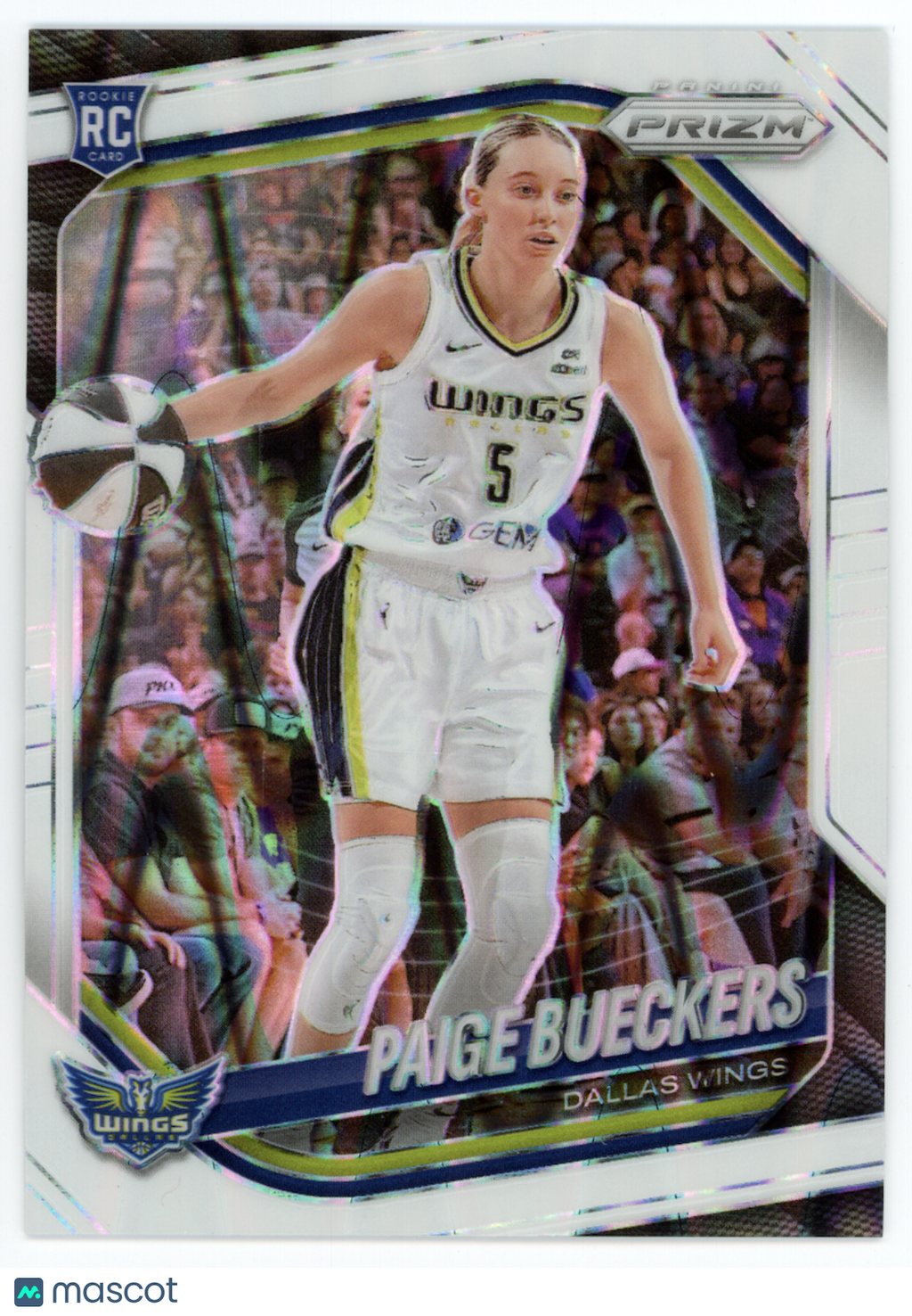 PAIGE BUECKERS 2025 Prizm WNBA Rookie White Seismic #5 Wings