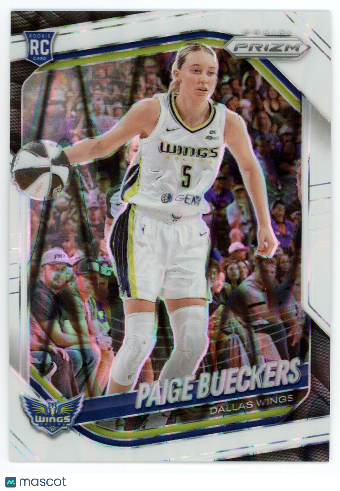 PAIGE BUECKERS 2025 Prizm WNBA Rookie White Seismic #5 Wings