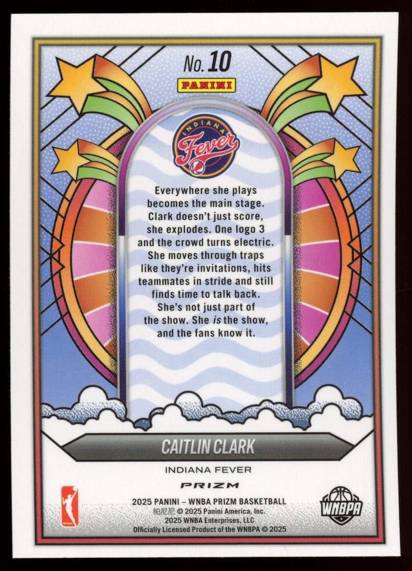 CAITLIN CLARK 2025 Panini Prizm WNBA Groovy Green Parallel #10 Fever