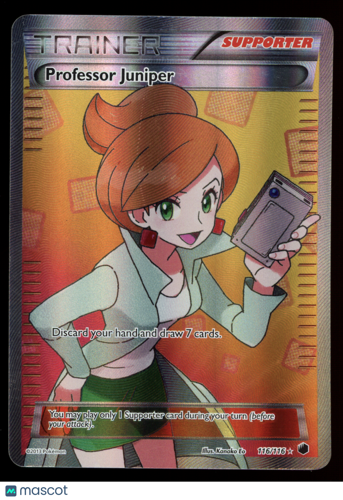 PROFESSOR JUNIPER 2013 Pokemon Plasma Freeze #116 Full Art Ultra Rare