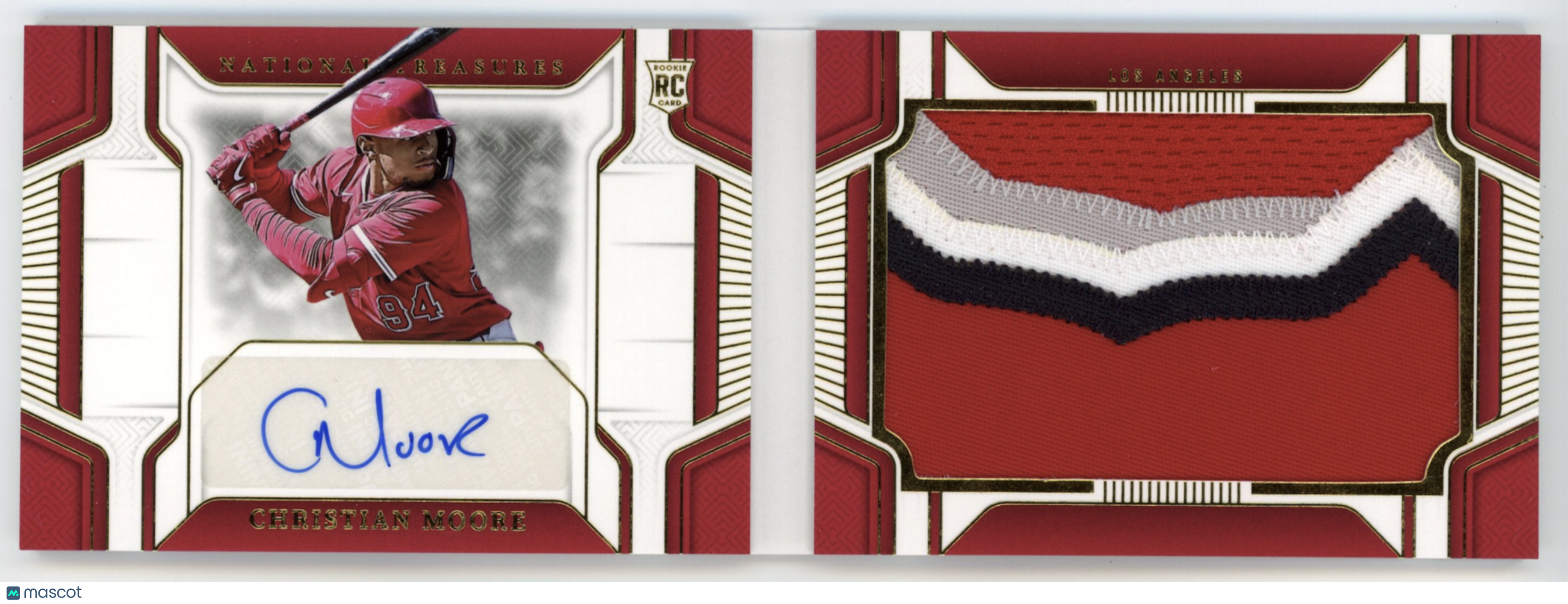 CHRISTIAN MOORE 2025 National Treasures Rookie Patch Auto Booklet /35 #JM-CHM
