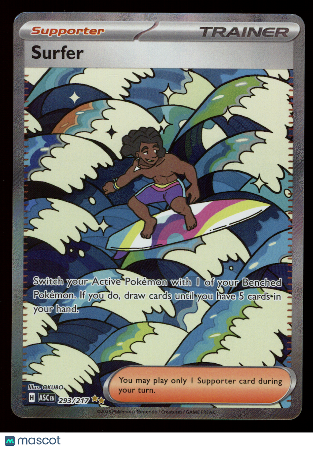 SURFER Pokemon Mega Evolution Ascended Heroes #293 Special Illustration Rare