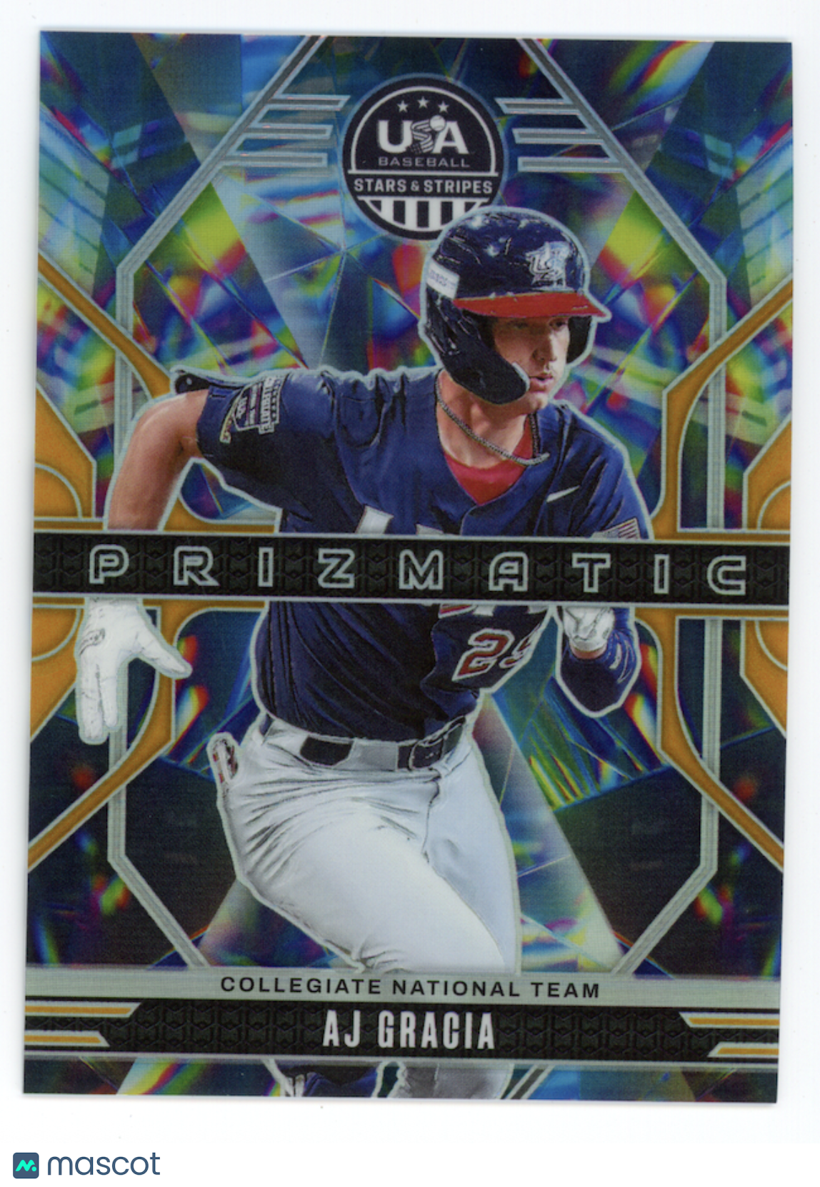 AJ GRACIA 2026 Panini USA Baseball Stars Stripes Prizmatic Gold Prizm /10 #9