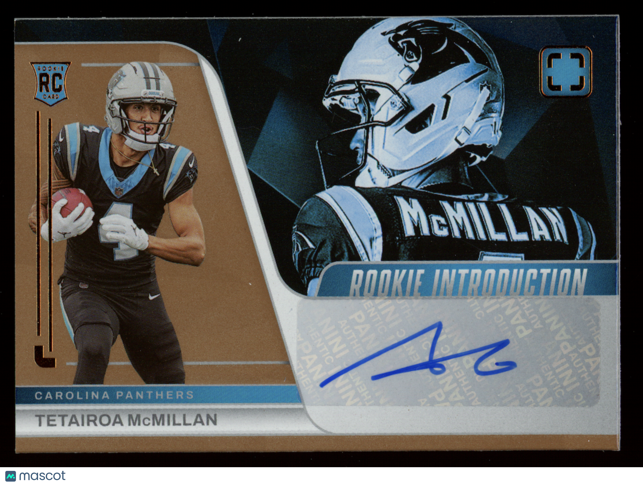 TETAIROA MCMILLAN 2025 Panini Photogenic Rookie Introduction Auto Bronze #RKITMN