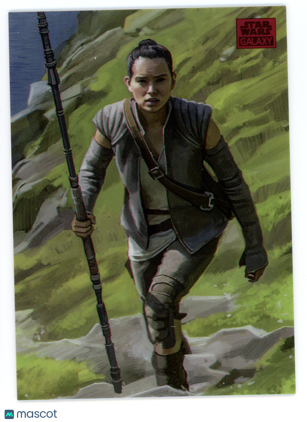REY 2025 Topps Star Wars Chrome Galaxy Power of the Force Red /5 #POW-14