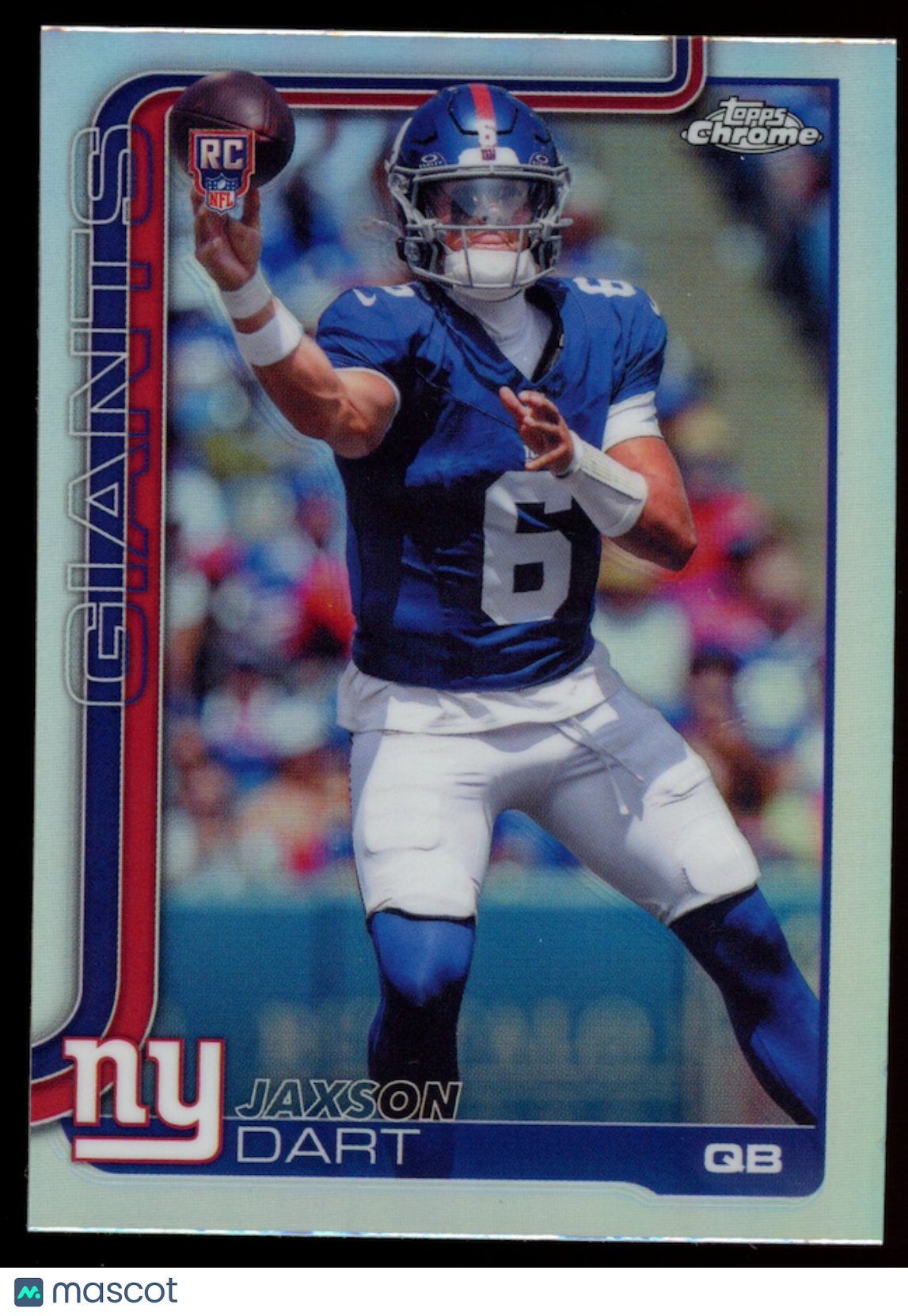 JAXSON DART 2025 Topps Chrome Rookie Refractor #306 Giants
