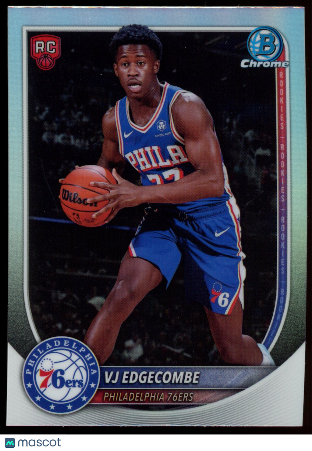VJ EDGECOMBE 2025-26 Bowman Chrome Red Rookie Variation SP #BRR-3 76ers