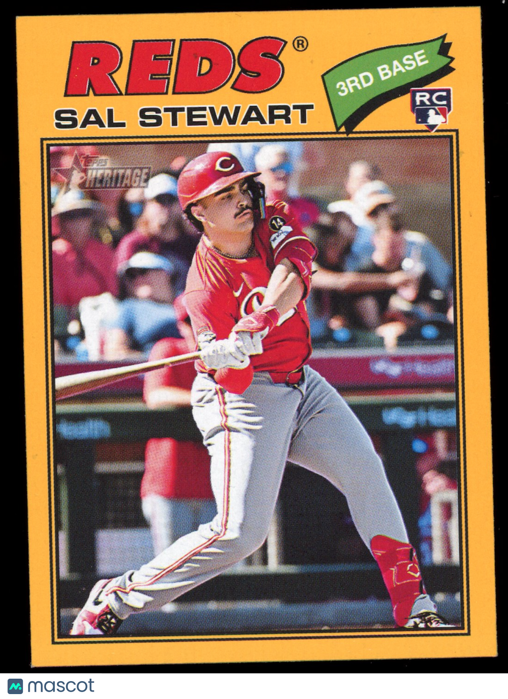 SAL STEWART 2026 Topps Heritage Rookie Dark Yellow SP #221 Reds