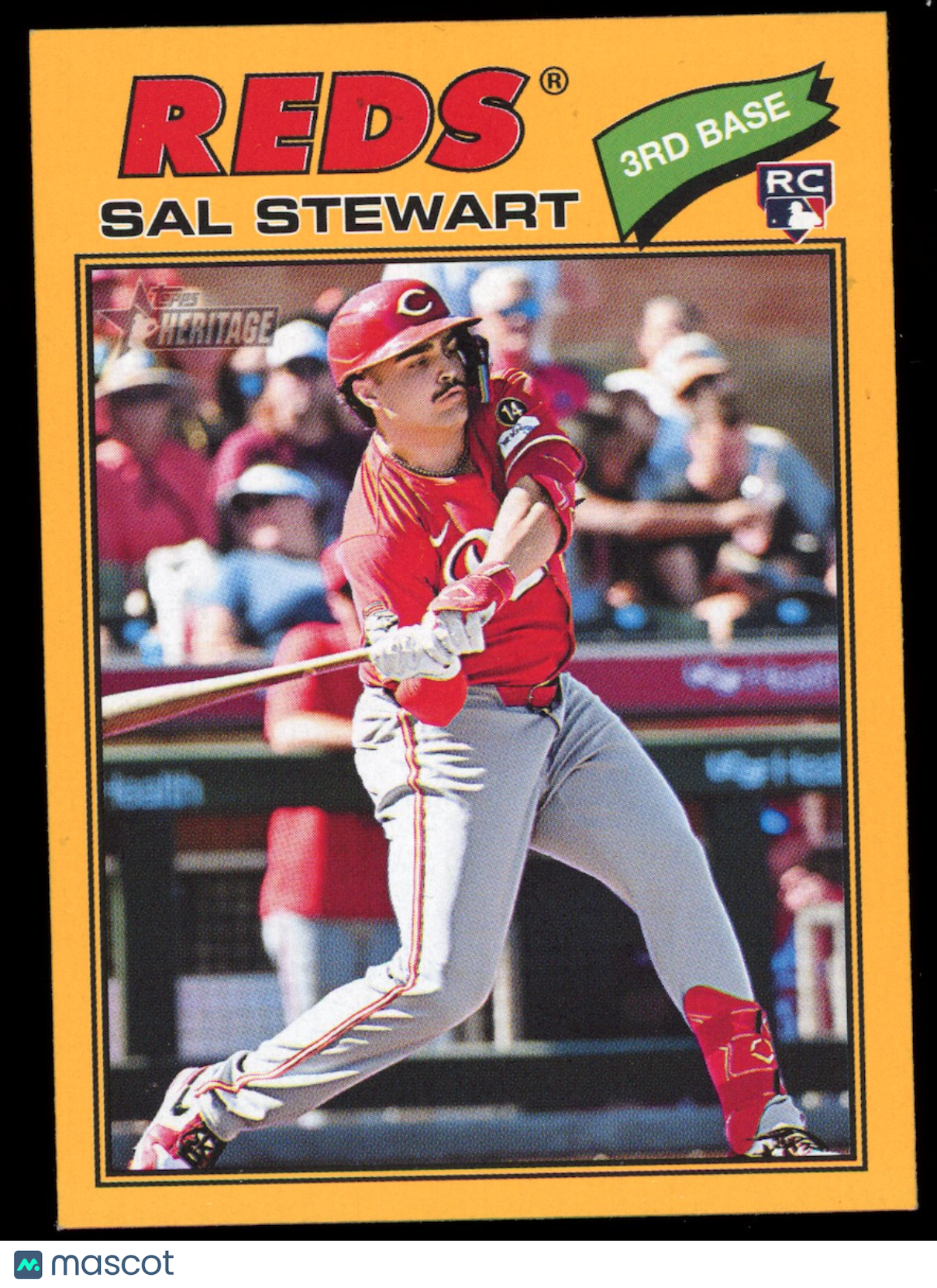 SAL STEWART 2026 Topps Heritage Rookie Dark Yellow SP #221 Reds