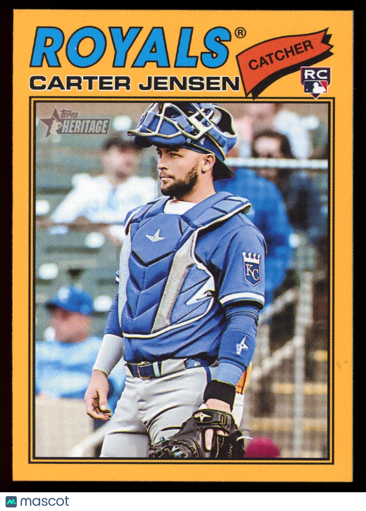 CARTER JENSEN 2026 Topps Heritage Rookie Dark Yellow SP #199 Royals