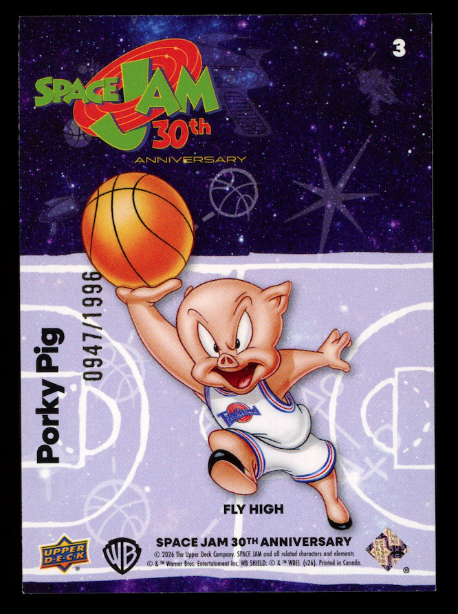 PORKY PIG 2026 Upper Deck Space Jam 30th Anniversary Fly High /1996 #3