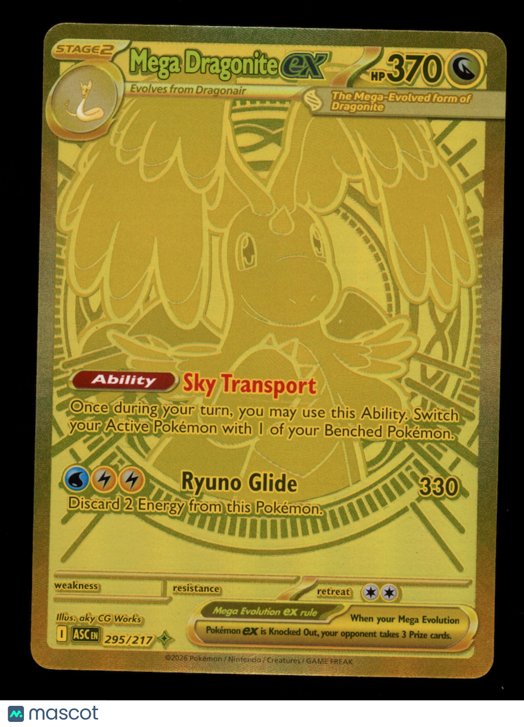 MEGA DRAGONITE EX 2026 Mega Evolution Ascended Heroes #295 Hyper Rare