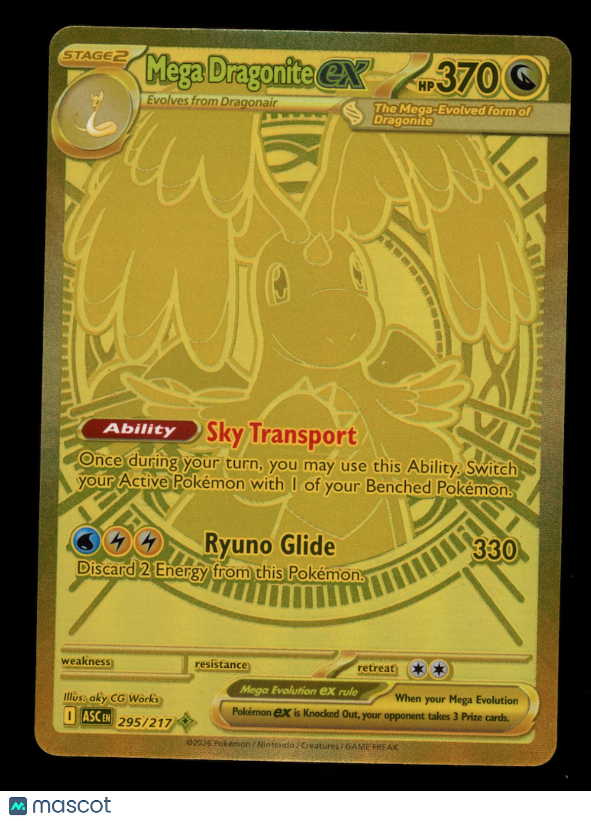 MEGA DRAGONITE EX 2026 Mega Evolution Ascended Heroes #295 Hyper Rare