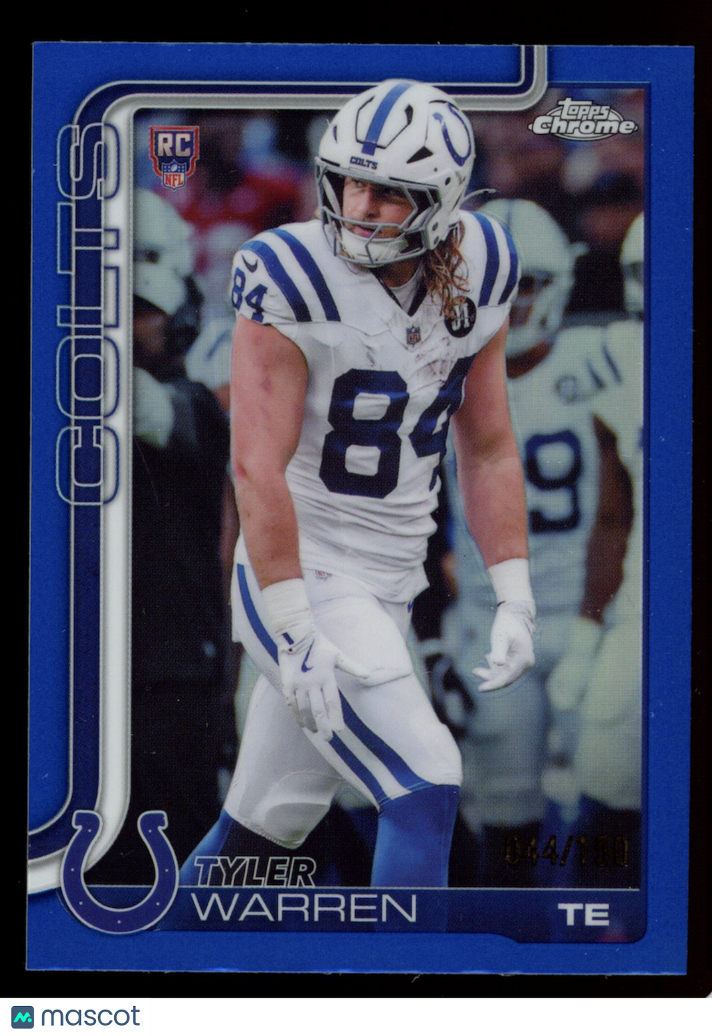 TYLER WARREN 2025 Topps Chrome Rookie Blue Refractor /150 #346 Colts