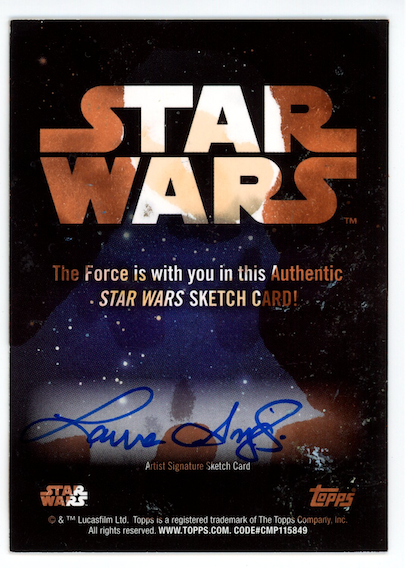 BABU FRIK 2025 Topps Star Wars Authentic Sketch Card By Laura Inglis