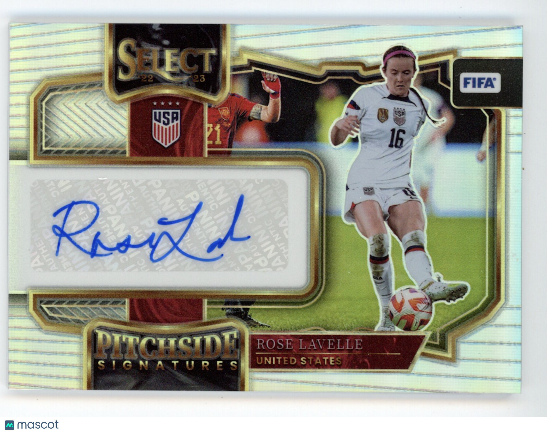 ROSE LAVELLE 2022-23 Panini Select FIFA Soccer Silver Prizm Auto #PS-RLE USA