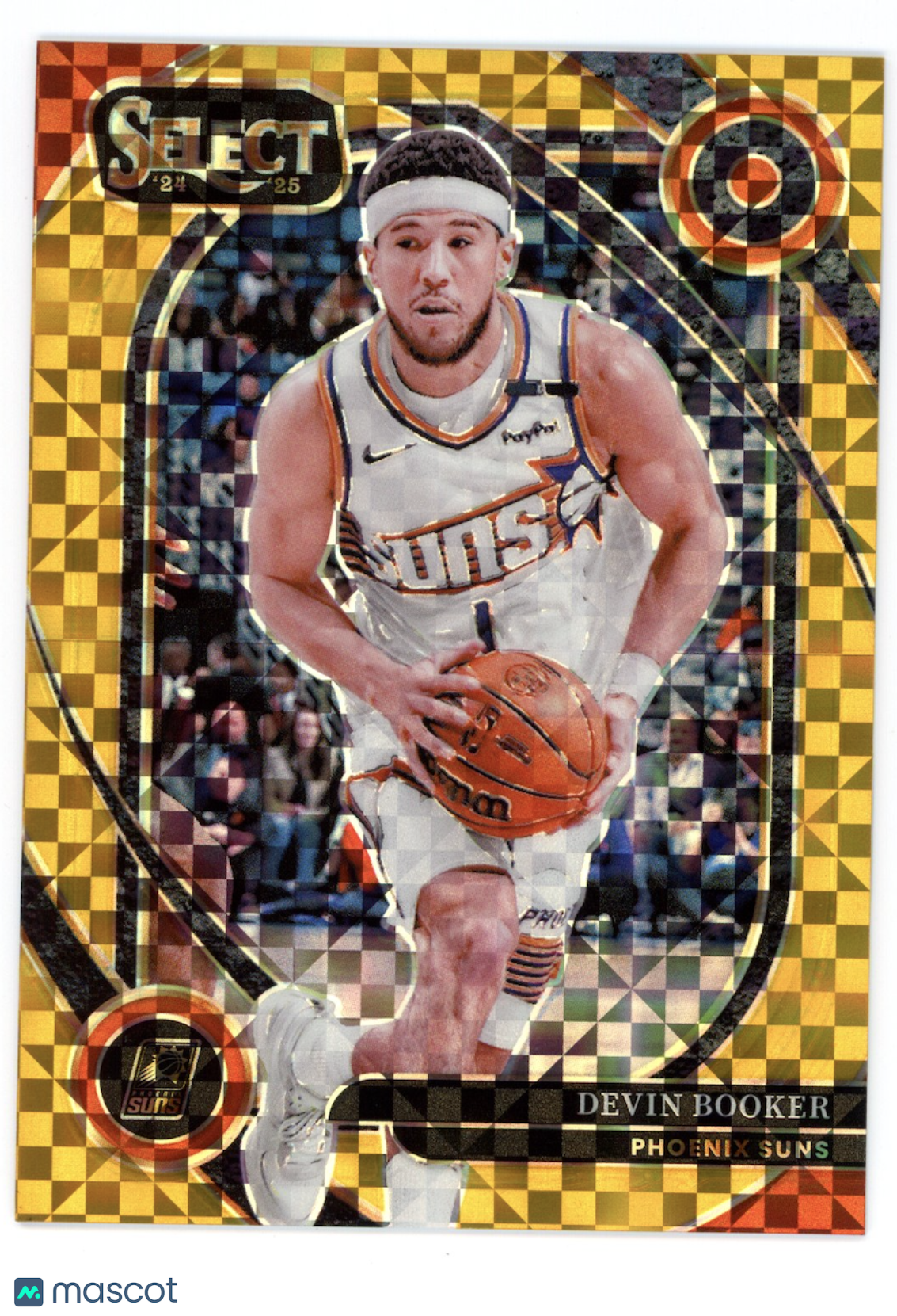 DEVIN BOOKER 2024-25 Select Courtside Gold Checkerboard Prizm /10 #210 Suns