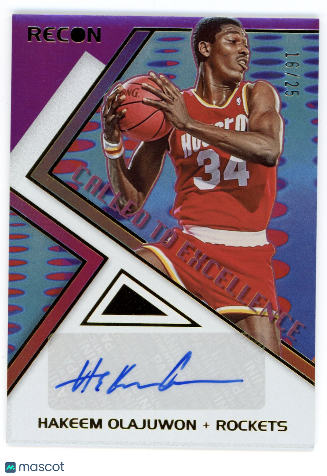 HAKEEM OLAJUWON 2021-22 Panini Recon Called to Excellence Auto /25 #CES-HOW