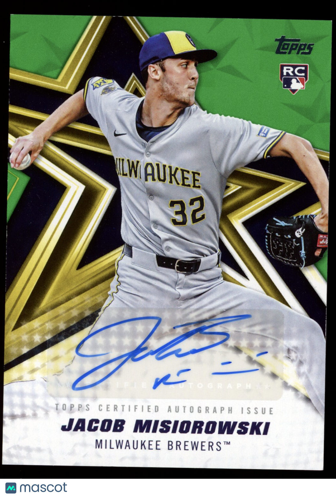 JACOB MISIOROWSKI 2026 Topps Baseball Stars Auto Green Rookie /99 #BSA-JMI