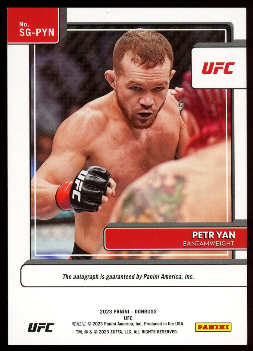 PETR YAN 2023 Panini Donruss UFC Signature Series Auto Purple #SG-PYN