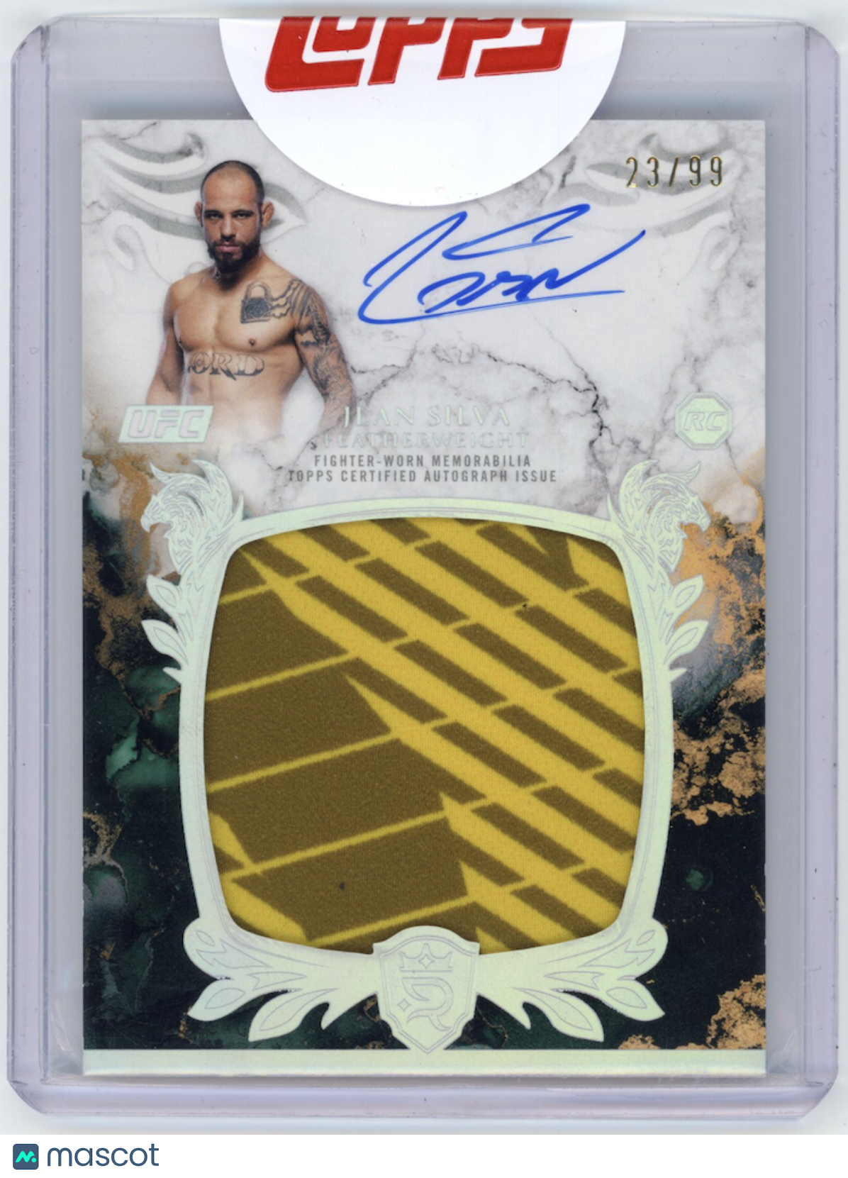 JEAN SILVA 2025 Topps Royalty UFC Rookie Patch Auto /99 #RPA-JS