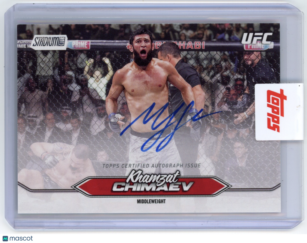 KHAMZAT CHIMAEV 2025 Topps Stadium Club UFC On Card Auto