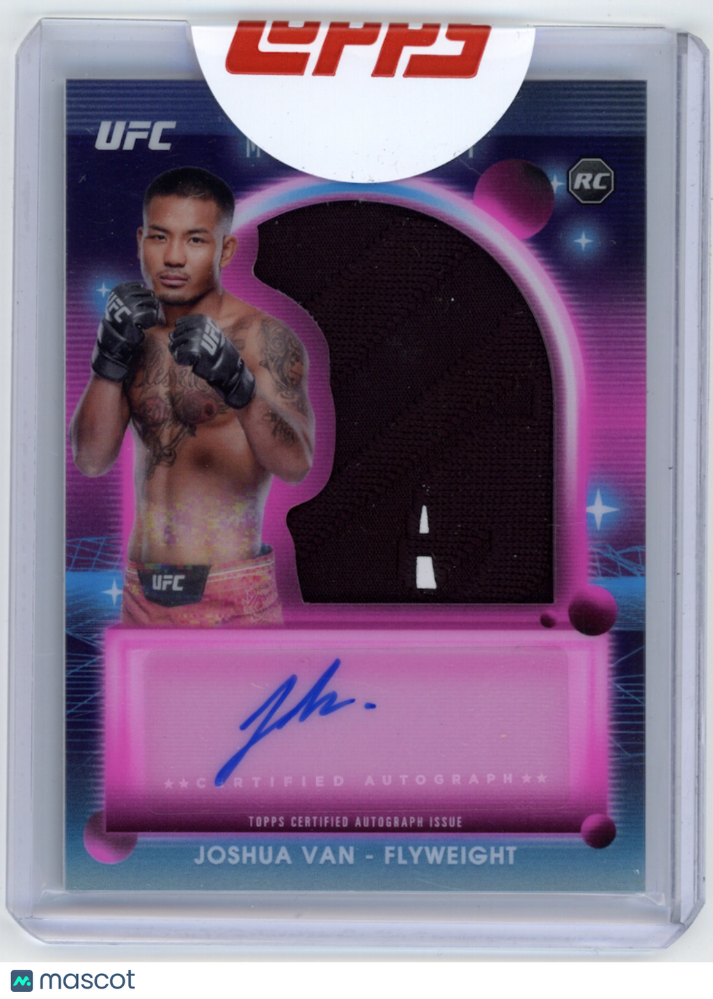 JOSHUA VAN 2025 Topps Midnight UFC Rookie Patch Auto #MRA-JV