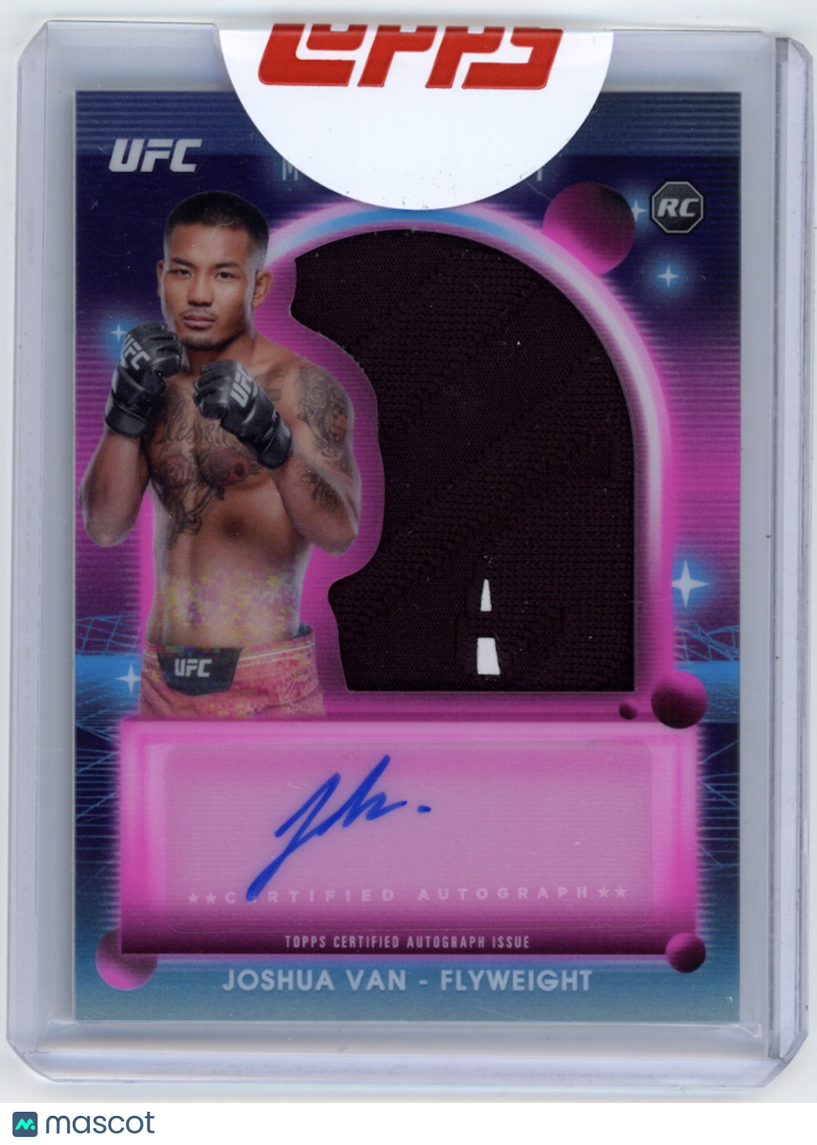 JOSHUA VAN 2025 Topps Midnight UFC Rookie Patch Auto #MRA-JV