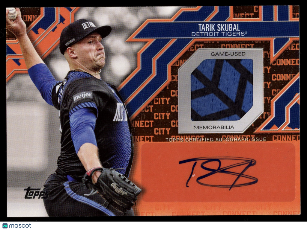 TARIK SKUBAL 2025 Topps City Connect Game Used Patch Auto #CCA2-TS Tigers