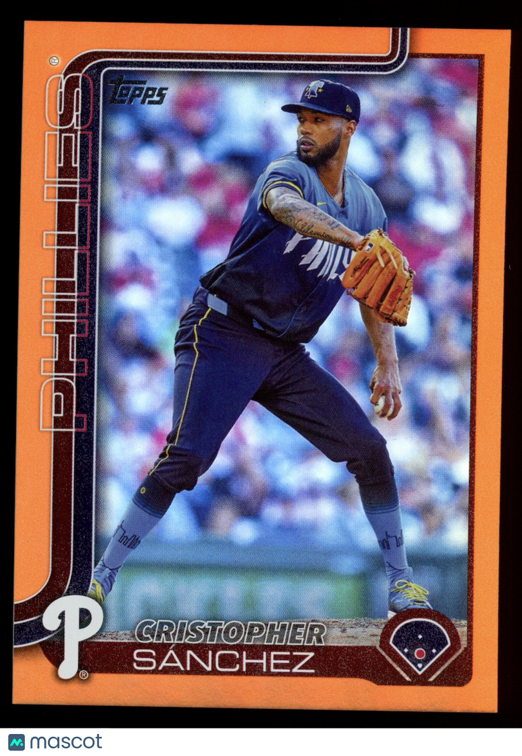 CRISTOPHER SANCHEZ 2025 Topps Series One Orange Rainbow Foil /25 #109 Phillies