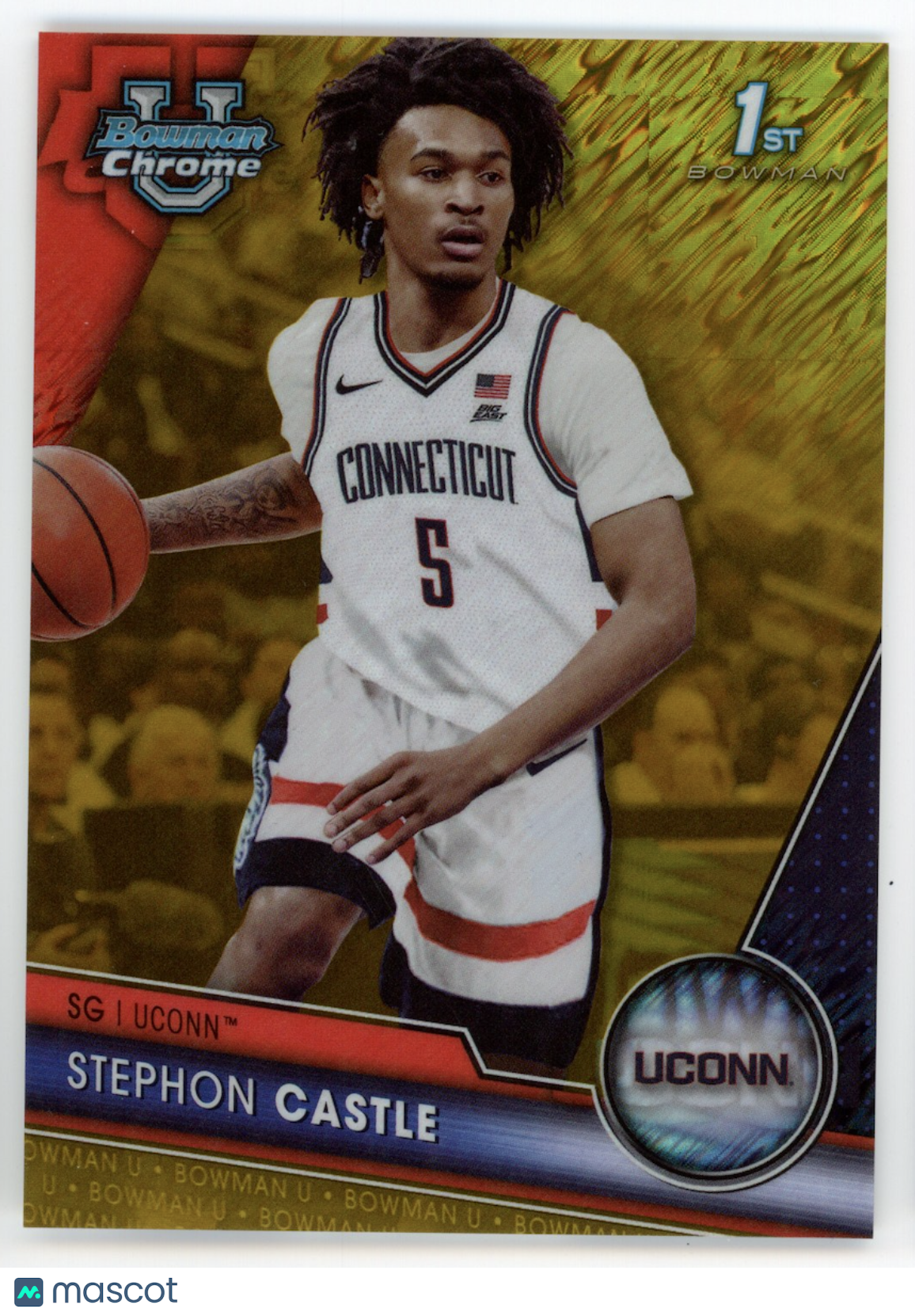 STEPHON CASTLE 2023-24 Bowman U Chrome 1st Gold Shimmer Refractor /50 #88 UCONN