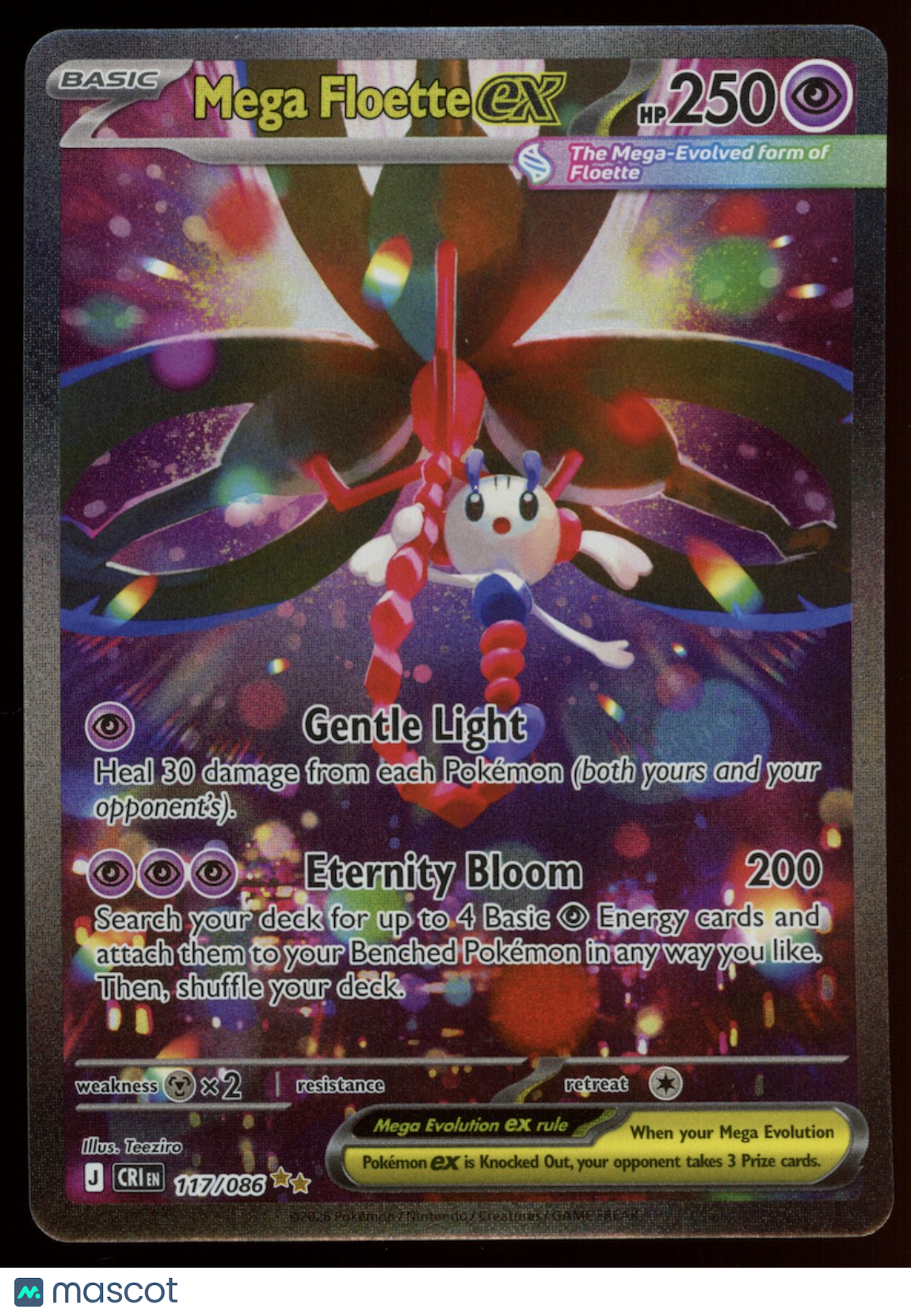 MEGA FLOETTE EX 2026 Pokemon ME Chaos Rising #117 Special Illustration Rare